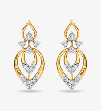 Beautiful Diamond Stud Eulla Earring Rose Gold