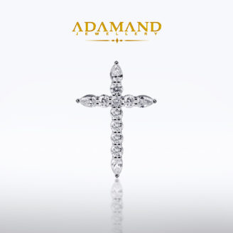Златен кръст с естествени Диаманти 1,44ct