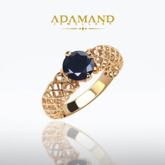 Златен пръстен с Мойзанит 1ct