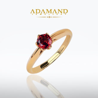 Златен пръстен с Гранат 0,58ct