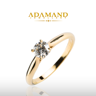 Златен пръстен с диамант 0,40 ct